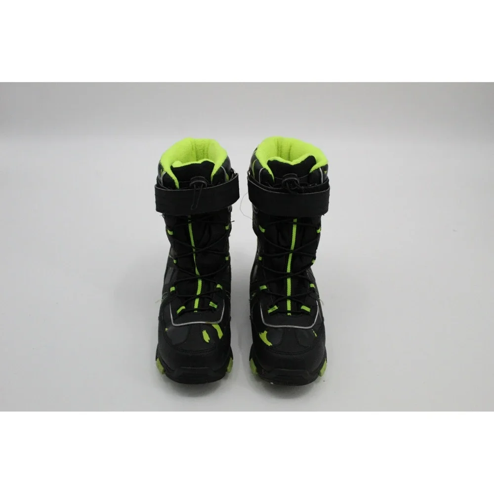 Quest Boys Menace Snow Boots Black Volt Green Size 4 QCWBB005-VLTCM Winter Gear